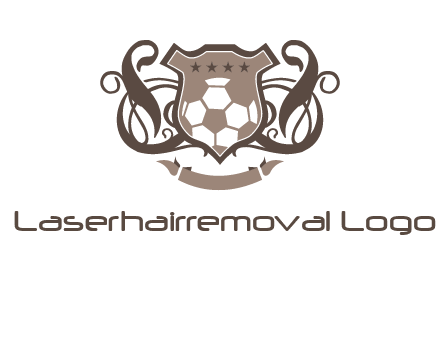 shield design with football swoosh logo