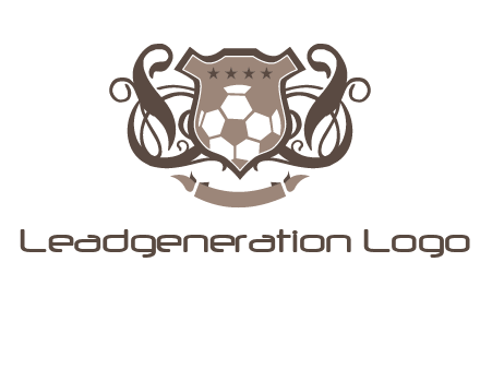 shield design with football swoosh logo