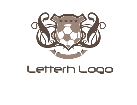 shield design with football swoosh logo