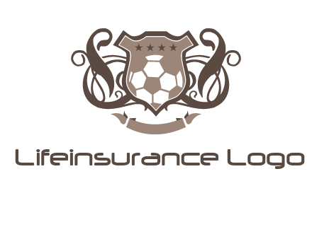 shield design with football swoosh logo
