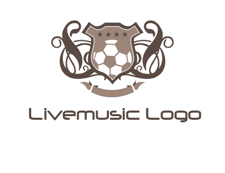 shield design with football swoosh logo