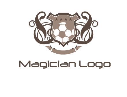 shield design with football swoosh logo