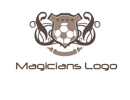 shield design with football swoosh logo