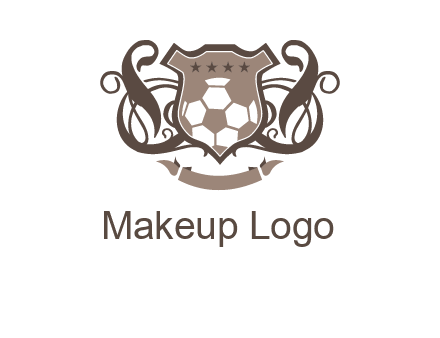shield design with football swoosh logo
