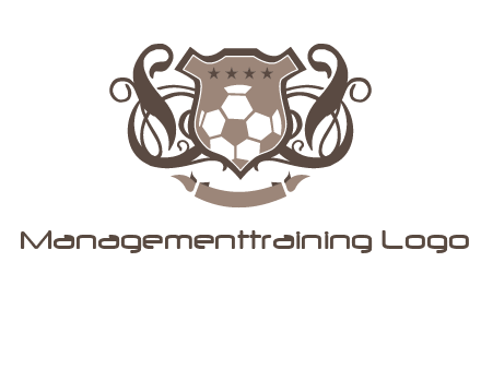 shield design with football swoosh logo