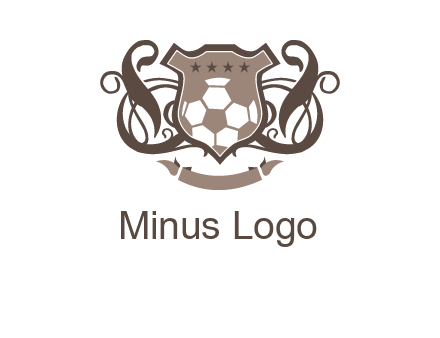 shield design with football swoosh logo