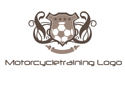 shield design with football swoosh logo