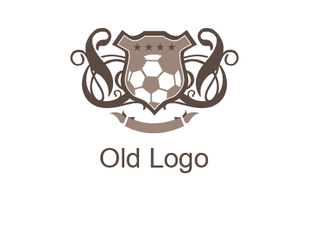 shield design with football swoosh logo