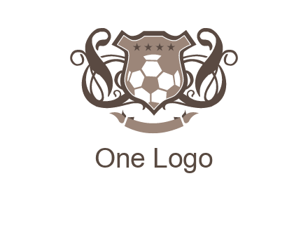 shield design with football swoosh logo