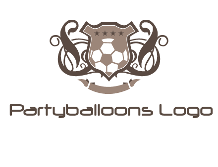 shield design with football swoosh logo