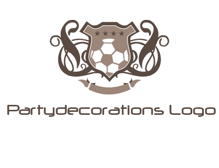 shield design with football swoosh logo