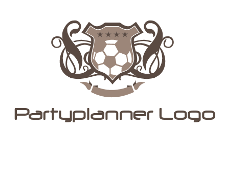 shield design with football swoosh logo