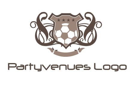 shield design with football swoosh logo