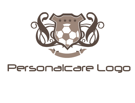 shield design with football swoosh logo
