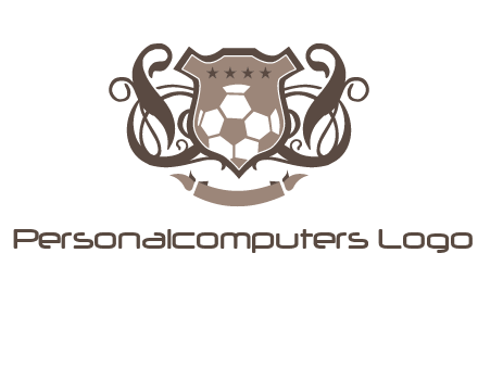 shield design with football swoosh logo