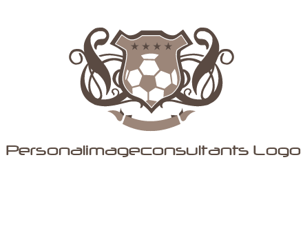 shield design with football swoosh logo