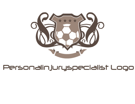 shield design with football swoosh logo