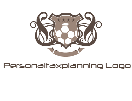shield design with football swoosh logo