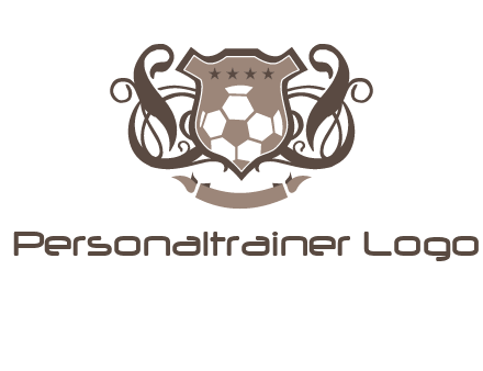 shield design with football swoosh logo