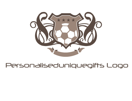 shield design with football swoosh logo
