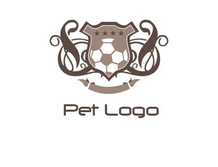 shield design with football swoosh logo