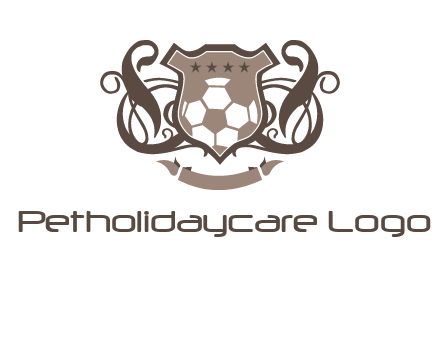 shield design with football swoosh logo