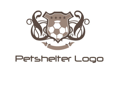 shield design with football swoosh logo