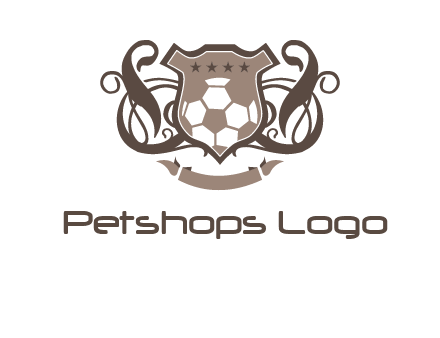 shield design with football swoosh logo