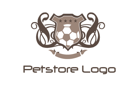 shield design with football swoosh logo
