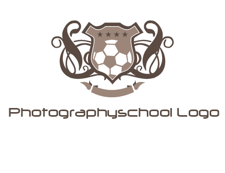shield design with football swoosh logo