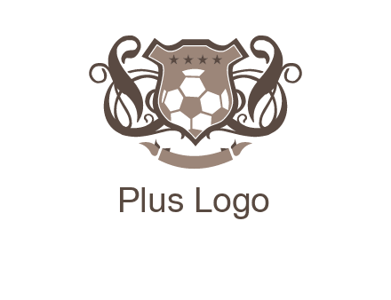 shield design with football swoosh logo