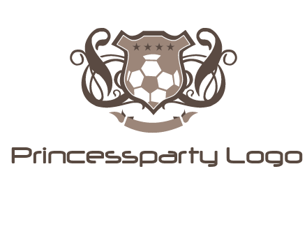shield design with football swoosh logo