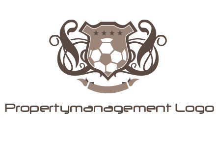 shield design with football swoosh logo