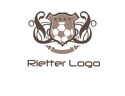 shield design with football swoosh logo