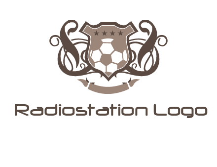 shield design with football swoosh logo