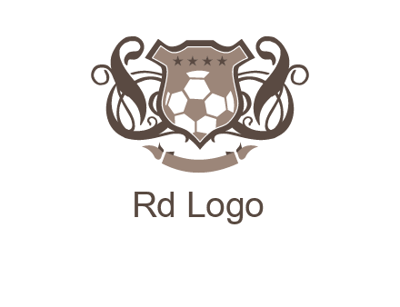 shield design with football swoosh logo