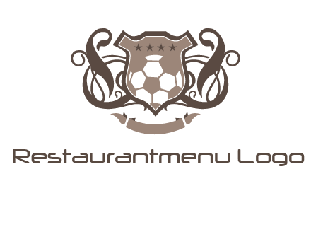 shield design with football swoosh logo