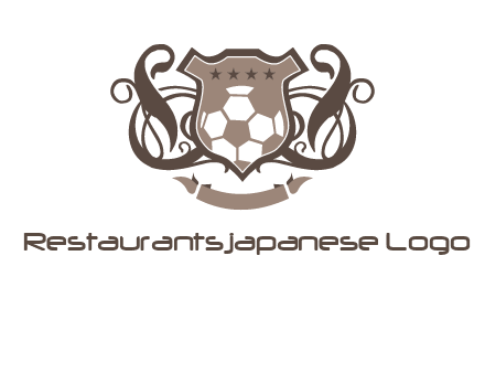 shield design with football swoosh logo