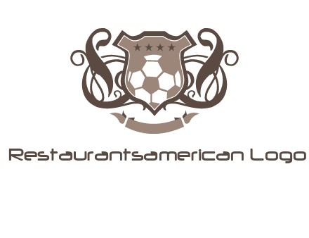 shield design with football swoosh logo