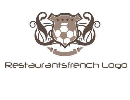 shield design with football swoosh logo