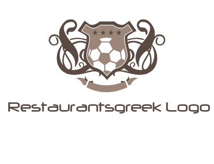shield design with football swoosh logo
