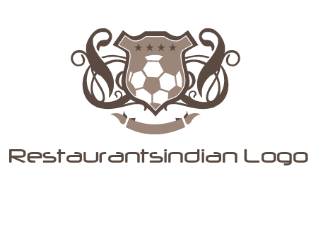 shield design with football swoosh logo