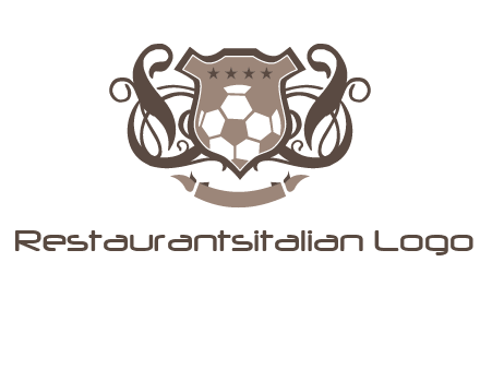 shield design with football swoosh logo