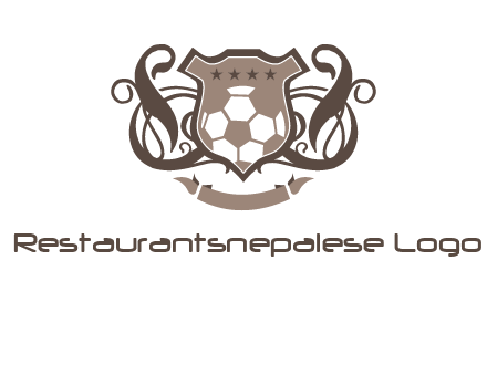 shield design with football swoosh logo