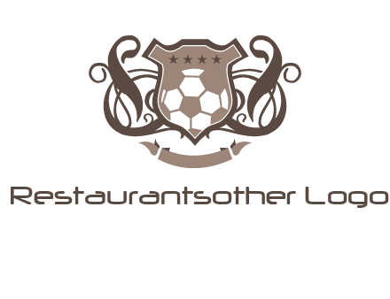 shield design with football swoosh logo