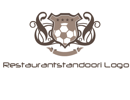 shield design with football swoosh logo