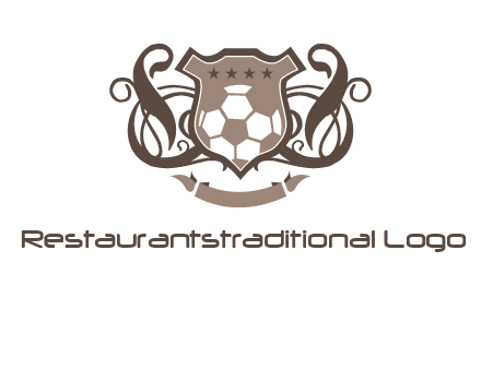 shield design with football swoosh logo