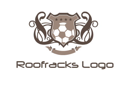 shield design with football swoosh logo