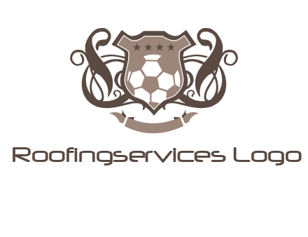 shield design with football swoosh logo