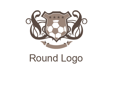 shield design with football swoosh logo